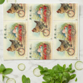 ヴィンテージの復活祭 キッチンタオル (折り畳み)