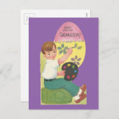 ヴィンテージの復活祭 シーズンポストカード (正面/裏面)