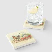 ヴィンテージの復活祭 ストーンコースター (横)