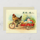 ヴィンテージの復活祭 ポストカード (正面/裏面)