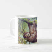 ヴィンテージの怠惰のイラストレーション コーヒーマグカップ (正面左)