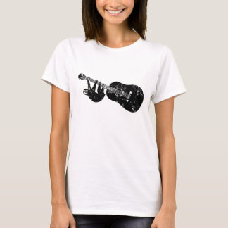 ヴィンテージの怠惰のギターのティー Tシャツ