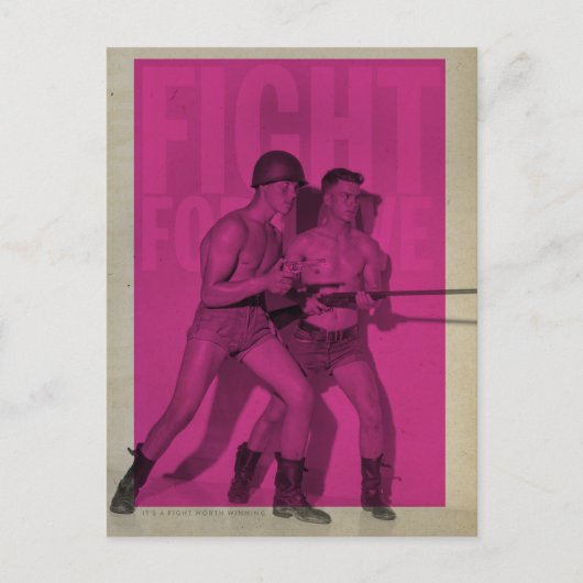 ヴィンテージの恋のプライドはがき ポストカード (正面)