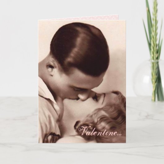 ヴィンテージの恋人のバレンタイン シーズンカード (正面)