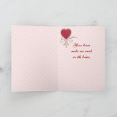 ヴィンテージの恋人のバレンタイン シーズンカード (内部)