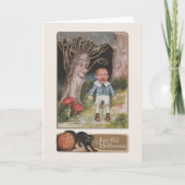 ヴィンテージの恐ろしいハロウィーングリーティングカード カード (正面)