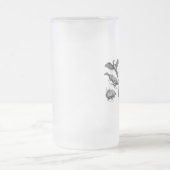 ヴィンテージの恐竜のイラストレーションのレトロの恐竜 フロストグラスビールジョッキ (中央)