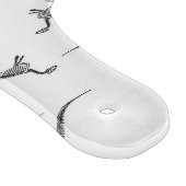 ヴィンテージの恐竜の骨組パターン黒及び白 カッティングボード (角)