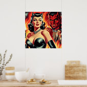 ヴィンテージの悪魔化 ポスター (キッチン)