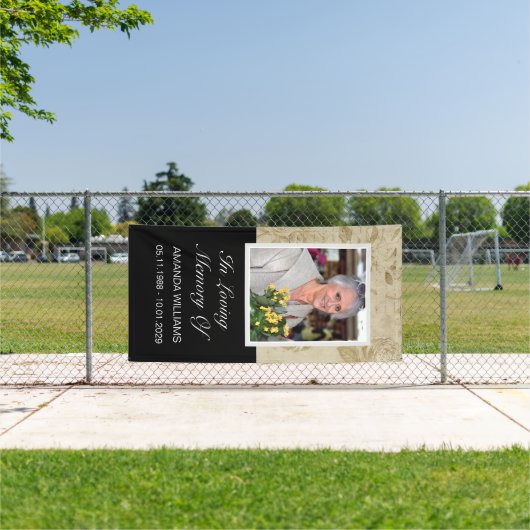 ヴィンテージの愛する記憶の墓カバー毛布の女性 横断幕