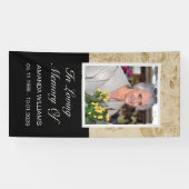 ヴィンテージの愛する記憶の墓カバー毛布の女性 横断幕 (横)