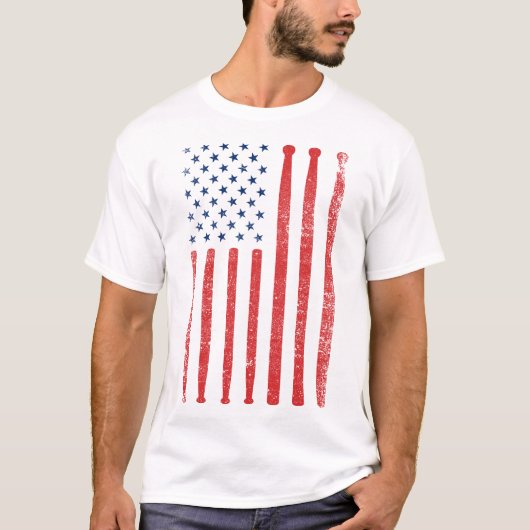 ヴィンテージの愛国心が強いドラムドラマー米国の米国旗 Tシャツ (正面)