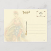 ヴィンテージの愛国心が強い感謝祭- Liberty女性 シーズンポストカード (裏面)