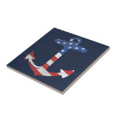 ヴィンテージの愛国心が強い米国旗のいかり航海のな米国 タイル (側面)