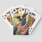 ヴィンテージの愛国心、愛国心が強いワシの米国旗 トランプ (裏面)