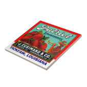 ヴィンテージの愛国者のいちごのTickfawのLAのラベルのタイル タイル (側面)