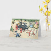 ヴィンテージの愛称結婚カード カード (黄色い花)