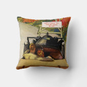 ヴィンテージの愛、道路の閉鎖あなたの自身のリスクで進行 クッション (裏面)