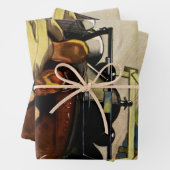 ヴィンテージの愛、道路の閉鎖あなたの自身のリスクで進行 ラッピングペーパーシート (インサイチュ)