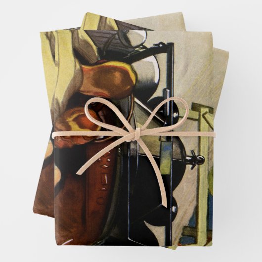 ヴィンテージの愛、道路の閉鎖あなたの自身のリスクで進行 ラッピングペーパーシート (インサイチュ)