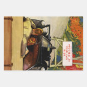 ヴィンテージの愛、道路の閉鎖あなたの自身のリスクで進行 ラッピングペーパーシート (正面)