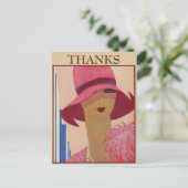 ヴィンテージの感謝の気持ちを込めたポストカード ポストカード (スタンド正面)