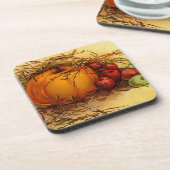 ヴィンテージの感謝祭のコルクのコースター コースター (左側)