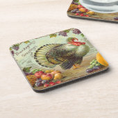 ヴィンテージの感謝祭のコルクのコースター コースター (左側)