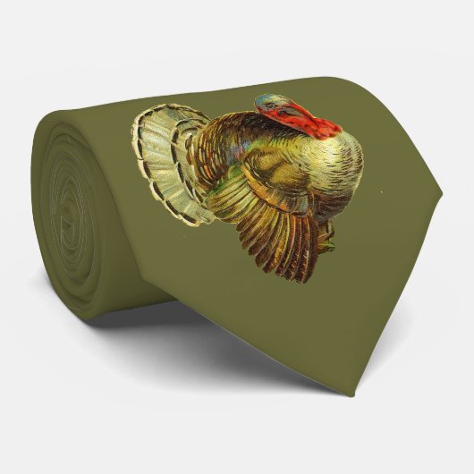 ヴィンテージの感謝祭のトルコのタイ ネクタイ (ロール)