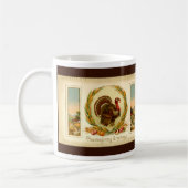 ヴィンテージの感謝祭のトルコのマグ コーヒーマグカップ (左)