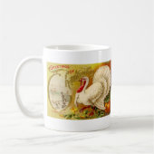 ヴィンテージの感謝祭のトルコのマグ コーヒーマグカップ (左)