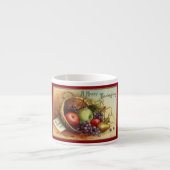 ヴィンテージの感謝祭のフルーツ エスプレッソカップ (正面)