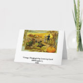 ヴィンテージの感謝祭の挨拶状 シーズンカード (裏面)