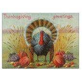 ヴィンテージの感謝祭の挨拶 カッティングボード (正面)