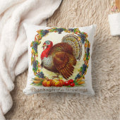 ヴィンテージの感謝祭の挨拶 クッション (ブランケット)