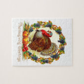 ヴィンテージの感謝祭の挨拶 ジグソーパズル (横)