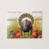 ヴィンテージの感謝祭の挨拶 ジグソーパズル (横)