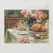 ヴィンテージの感謝祭の饗宴 シーズンポストカード (正面)