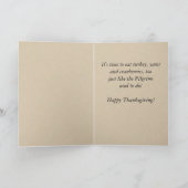 ヴィンテージの感謝祭カード シーズンカード (内部)