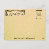 ヴィンテージの感謝祭トルコおよび男の子の郵便はがき シーズンポストカード (裏面)