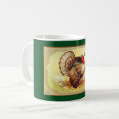 ヴィンテージの感謝祭トルコ コーヒーマグカップ (正面左)