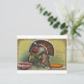 ヴィンテージの感謝祭日の郵便はがきの再生 シーズンポストカード (スタンド正面)