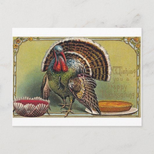 ヴィンテージの感謝祭日の郵便はがきの再生 シーズンポストカード (正面)