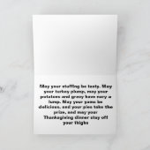 ヴィンテージの感謝祭 カード (内部)