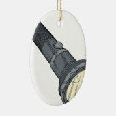 ヴィンテージの懐中電燈 セラミックオーナメント (右)