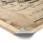 ヴィンテージの戦いヨークタウンバージニアの地図(1781) ポスター (角)