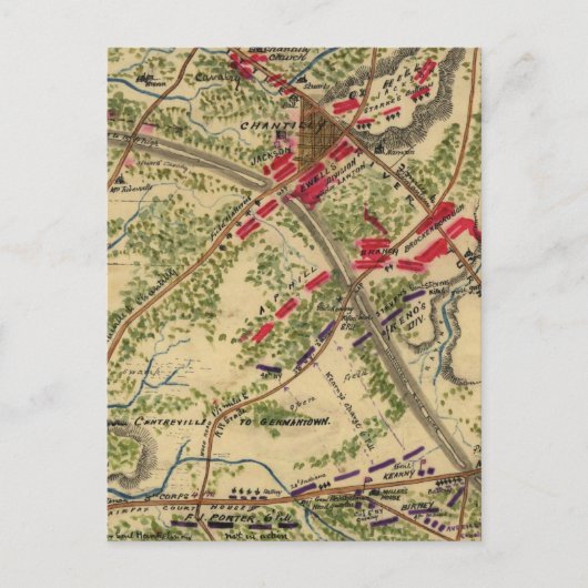 ヴィンテージの戦い（1862年） ポストカード (正面)