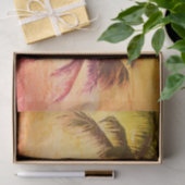 ヴィンテージの手のひらビーチの写真カスタムの切り離し工芸 薄葉紙 (ギフト)