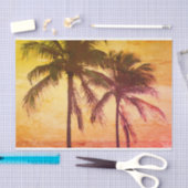 ヴィンテージの手のひらビーチの写真カスタムの切り離し工芸 薄葉紙 (クラフト)