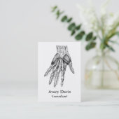 ヴィンテージの手の医学のスケッチ筋肉 名刺 (スタンド正面)